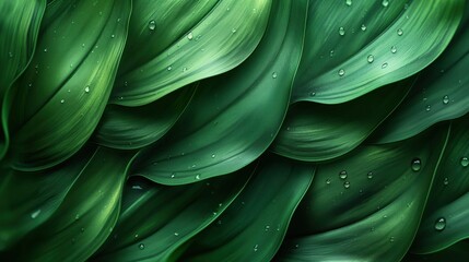 Wall Mural - Abstract green striped nature background, green textured leaf of the plant. natural eco background.