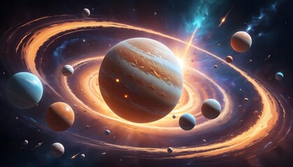 Wall Mural - planet in space