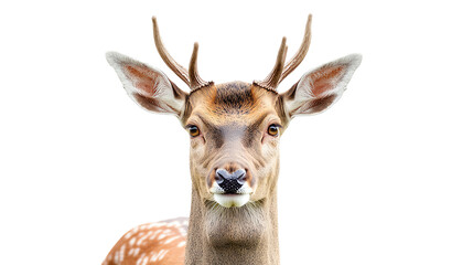 Wall Mural - graceful deer with antlers on transparent background