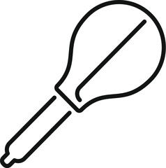 Poster - simple line icon of an enema syringe, useful for websites and apps related to healthcare and medicin