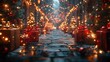 © Ummeya - Charming Holiday Scene with Decorations, Gifts, and Festive Atmosphere