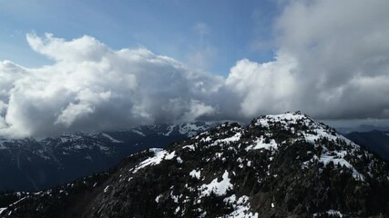 Wall Mural - Canadian Mountain Landscape, cloudy sky. British Columbia, Canada.