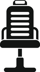 Sticker - Black glyph office chair icon representing workplace furniture