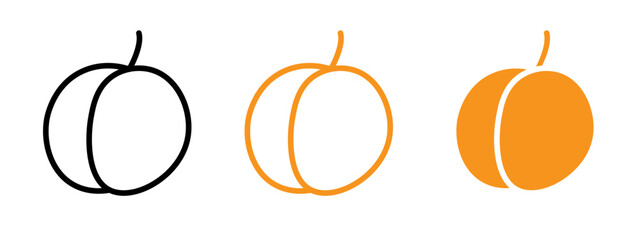 Poster - Apricot icon web design in vector