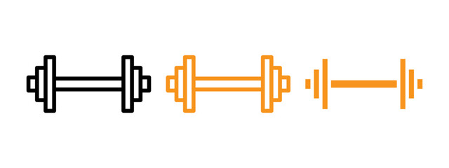 Poster - barbell icon web design in vector