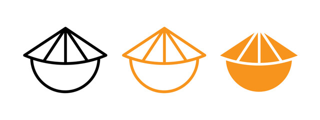 Poster - Bamboo hat icon web design in vector