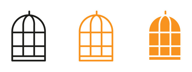 Poster - Bird cage icon web design in vector