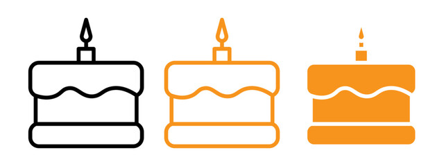 Poster - Birthday cake icon web design in vector