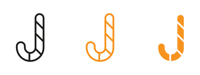 Aufkleber - Candy Cane icon web design in vector