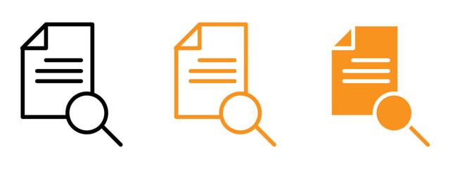 Poster - Case studies icon web design in vector
