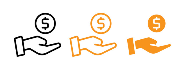 Poster - Donation icon web design in vector
