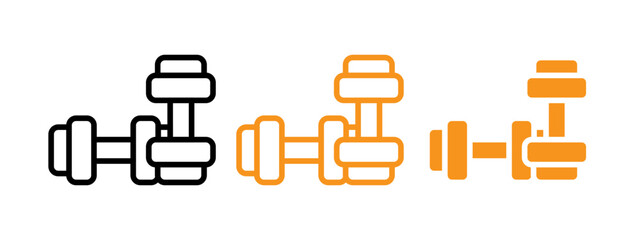 Wall Mural - Dumbbell pair icon web design in vector