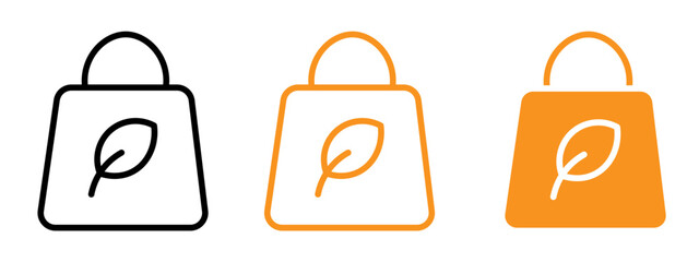 Aufkleber - Eco bag icon web design in vector