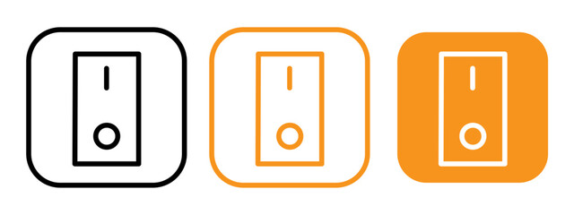 Poster - Electric switch icon web design in vector