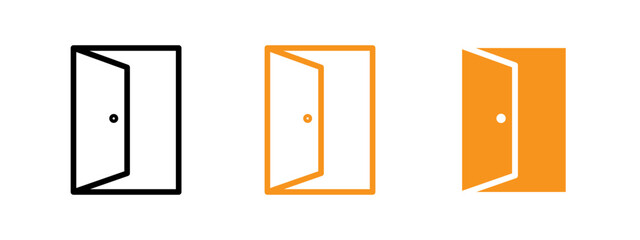 Aufkleber - Entrance door icon web design in vector