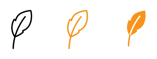 Aufkleber - Feather icon web design in vector