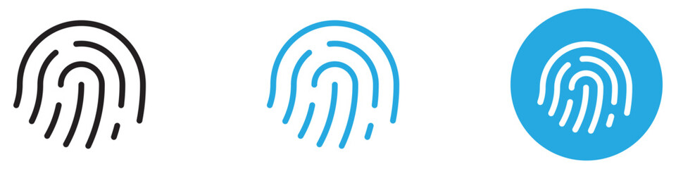 Aufkleber - Fingerprint Icon web design in vector