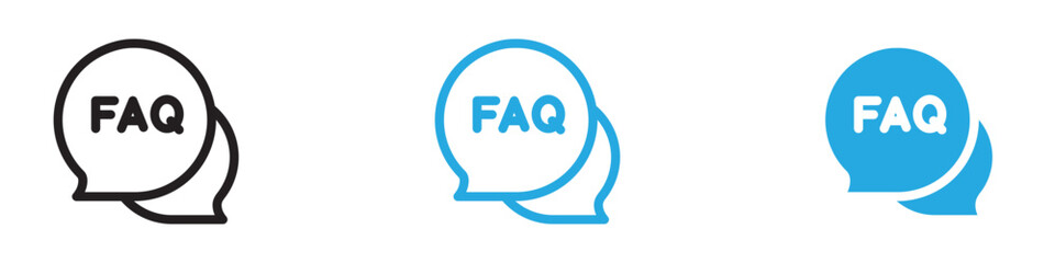 Aufkleber - FAQ icon web design in vector
