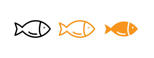 Poster - Fish icon web design in vector