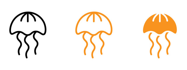 Poster - Jellyfish icon web design in vector