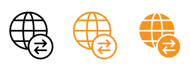 Poster - Import export icon web design in vector