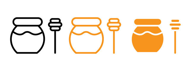 Poster - Honey jar icon web design in vector