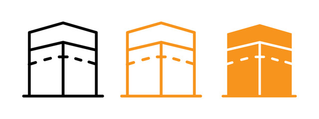 Poster - Kaaba icon web design in vector