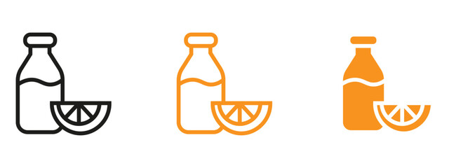 Poster - Juice bottle icon web design in vector