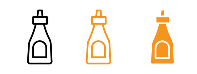 Aufkleber - Ketchup icon web design in vector