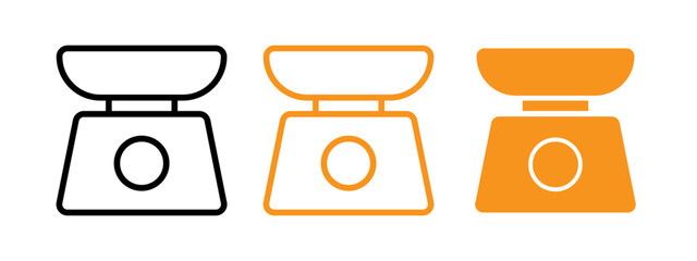 Poster - Kitchen scales icon web design in vector