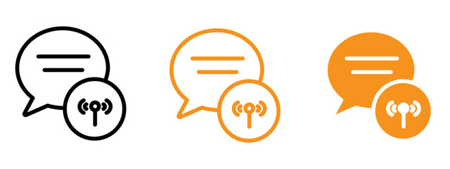 Poster - Live chat icon web design in vector