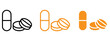 © Hindi - Painkiller pills icon web design in vector