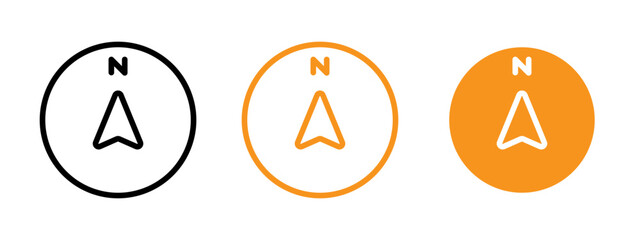 Poster - North icon web design in vector