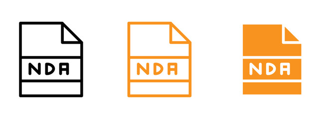 Poster - NDA icon web design in vector