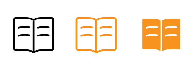 Aufkleber - Open Book icon web design in vector