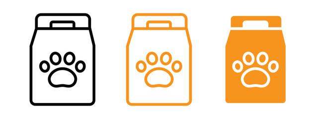 Poster - Pet food bag icon web design in vector