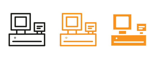 Poster - POS system icon web design in vector