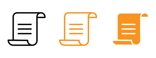 Aufkleber - Scroll paper icon web design in vector