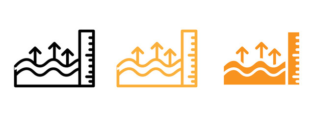 Poster - sea level icon web design in vector