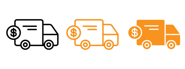 Aufkleber - Shipping charges icon web design in vector