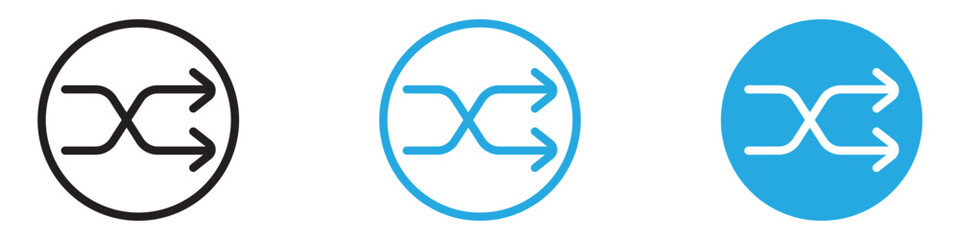 Poster - Shuffle arrow icon web design in vector