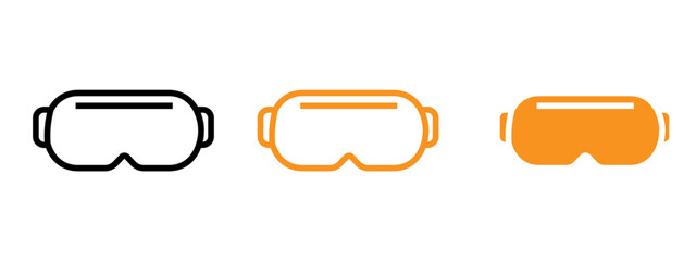 Poster - Ski goggles icon web design in vector