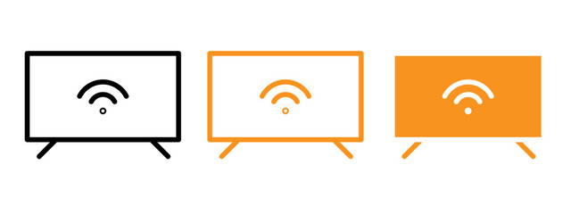 Poster - smart Television icon web design in vector