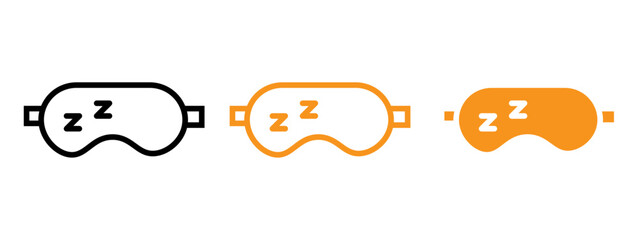 Wall Mural - Sleeping mask icon web design in vector