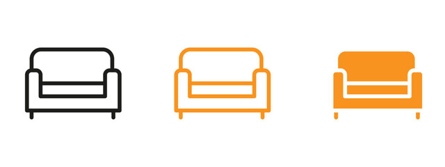 Poster - Sofa icon web design in vector