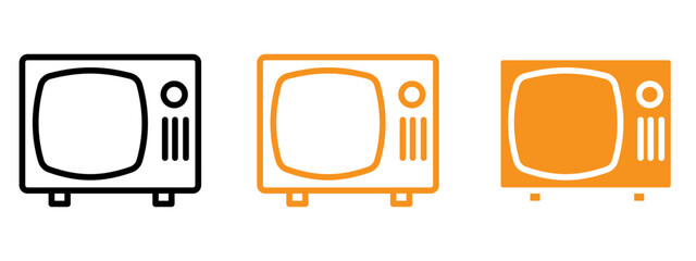 Poster - TV icon web design in vector