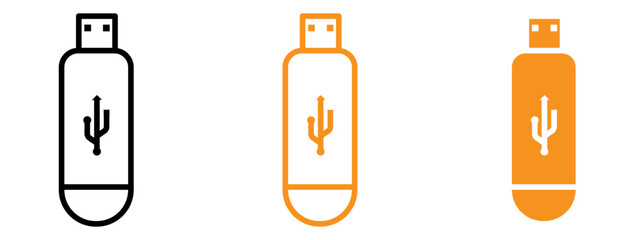 Aufkleber - USB icon web design in vector