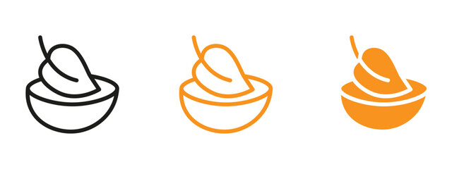 Poster - Vegetarian food icon web design in vector