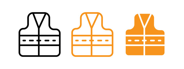 Poster - Vest jacket icon web design in vector