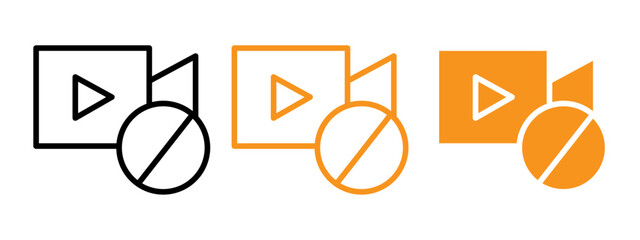 Poster - Video off icon web design in vector
